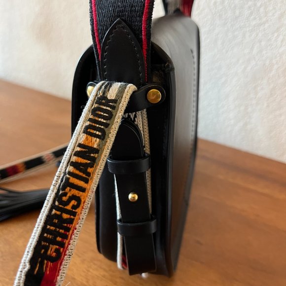 Authentic DIOR Calfskin Black Leather Flapbag Handbag - Picture 2 of 8